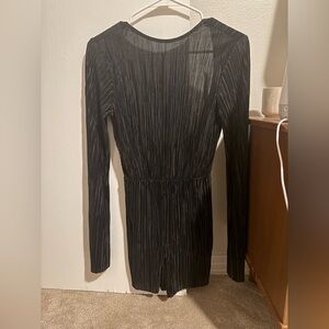 Elegant Black Long Sleeve Romper